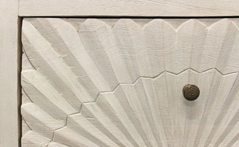 30" Ivory Two Drawer Nightstand HomeRoots