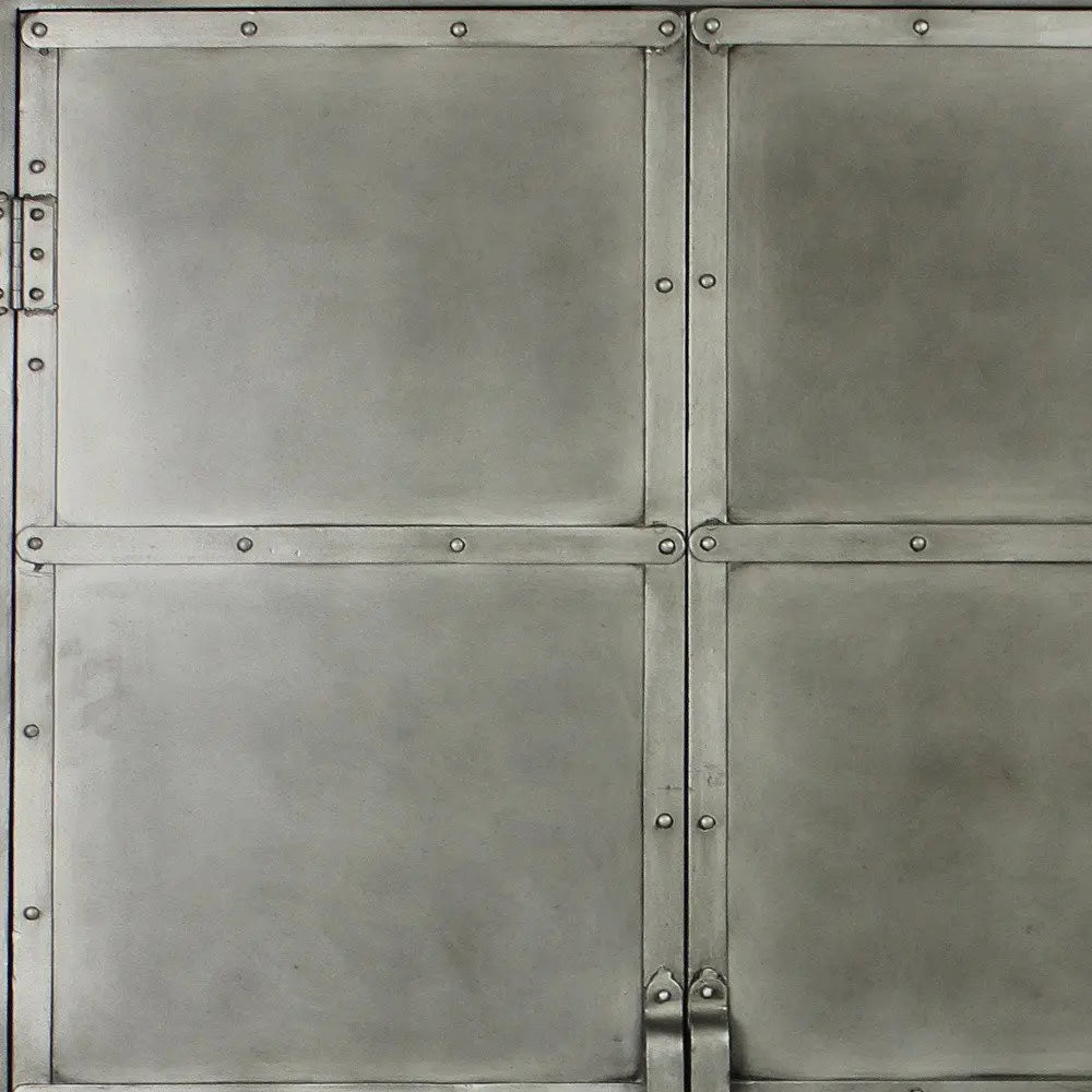 36" Silver Iron Drawer Combo Dresser HomeRoots