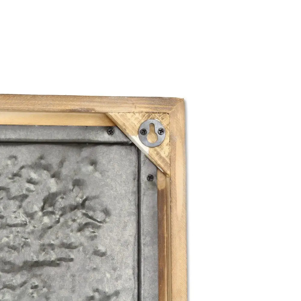 23" X 39" Gray and Brown Wood and Metal Wall Decor HomeRoots