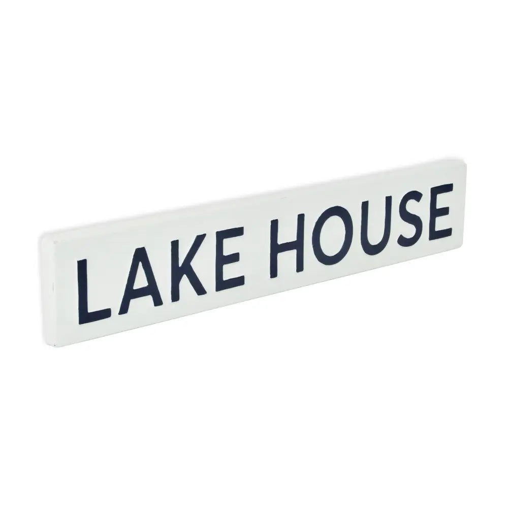 5" X 24" White Lake House Metal Wall Decor HomeRoots