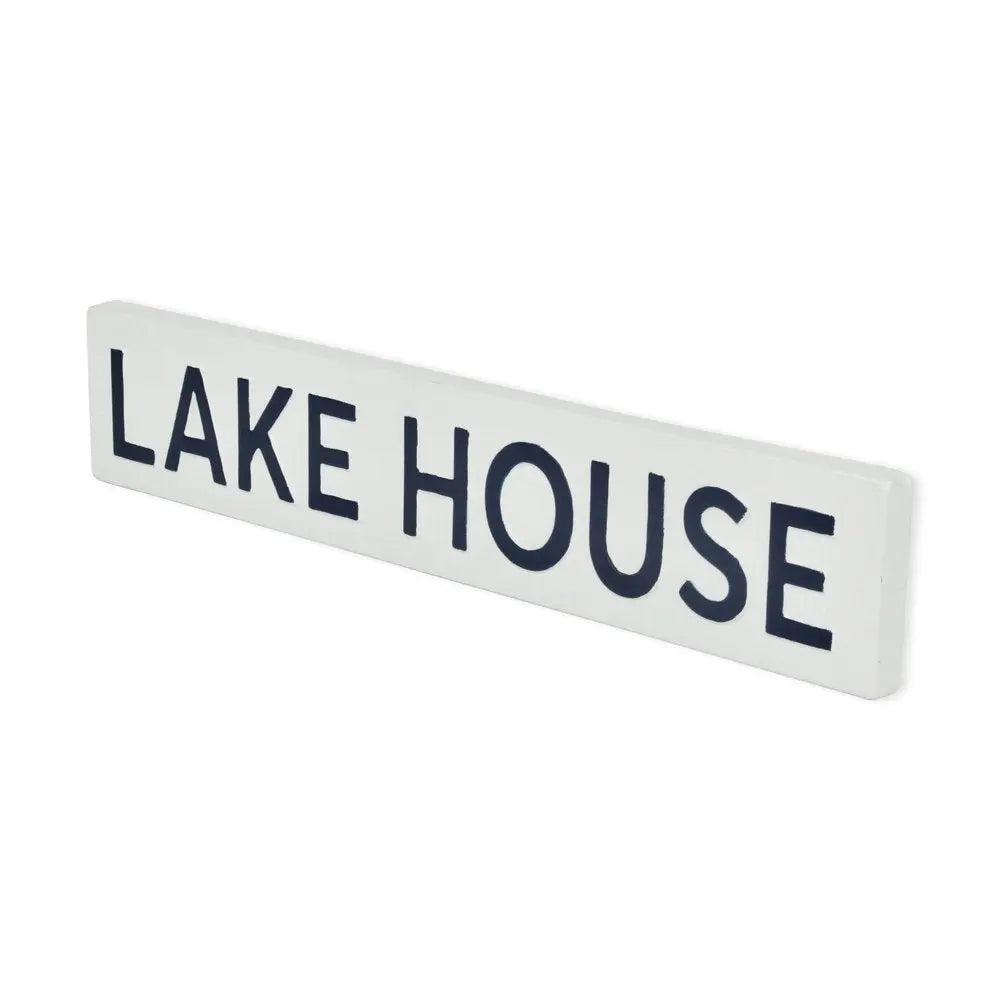 5" X 24" White Lake House Metal Wall Decor HomeRoots