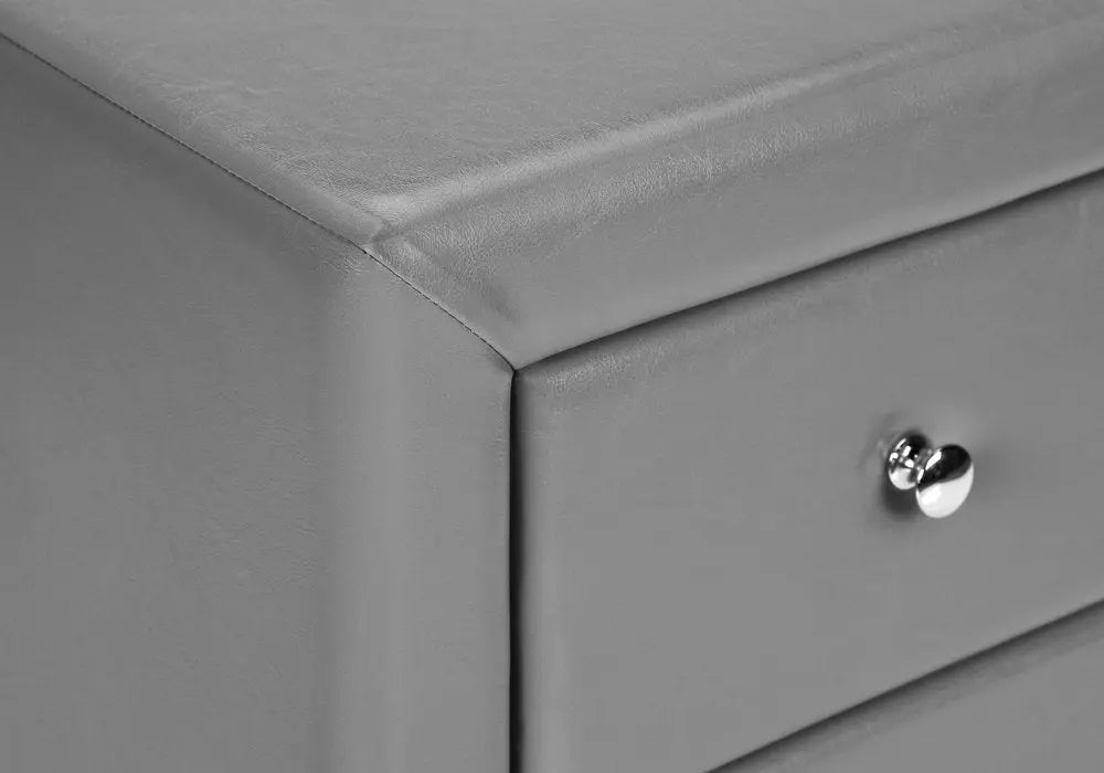 21" Gray Wood Two Drawer Nightstand HomeRoots