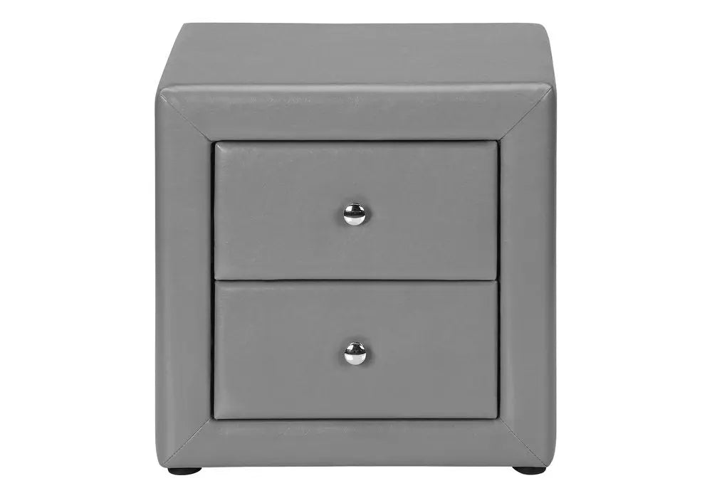 21" Gray Wood Two Drawer Nightstand HomeRoots
