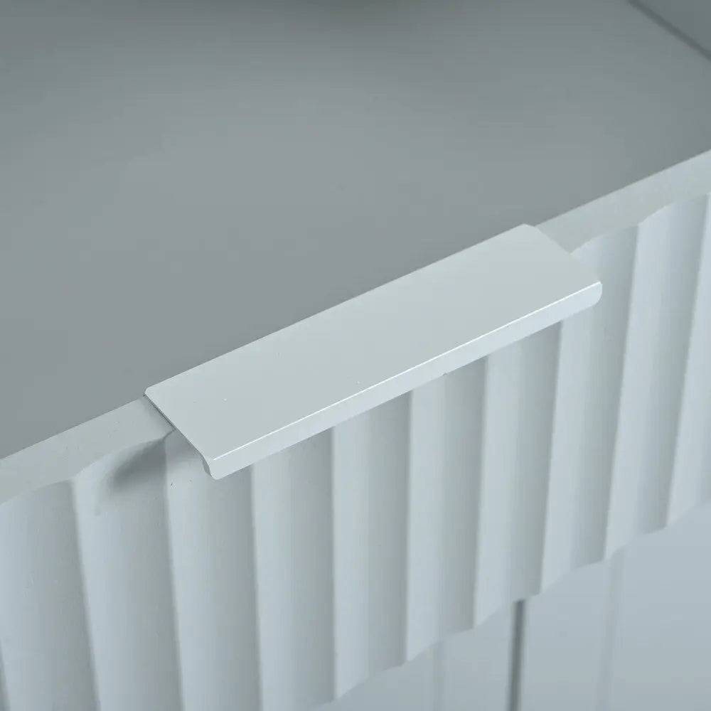 49" Light Blue Wood Barn Door Rolling Kitchen Island With Storage With USB - NOVA HOME FURNITURE