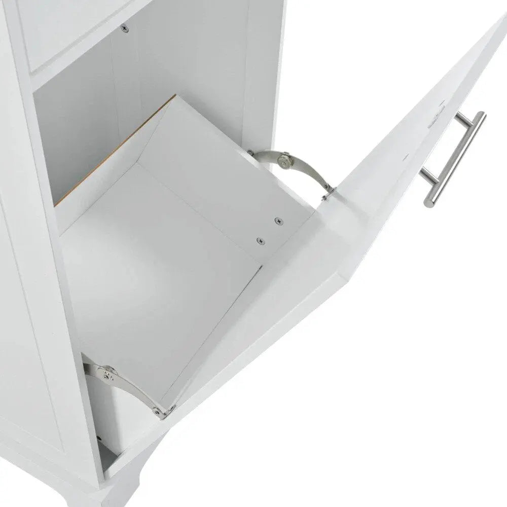 49" White Wood Barn Door Rolling Kitchen Island With Storage With USB - NOVA HOME FURNITURE