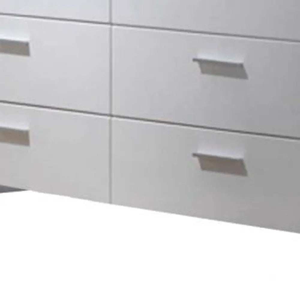 63" White Six Drawer Double Dresser HomeRoots