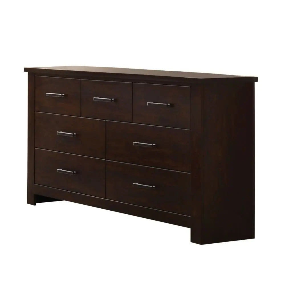 55" Mahogany Seven Drawer Double Dresser HomeRoots