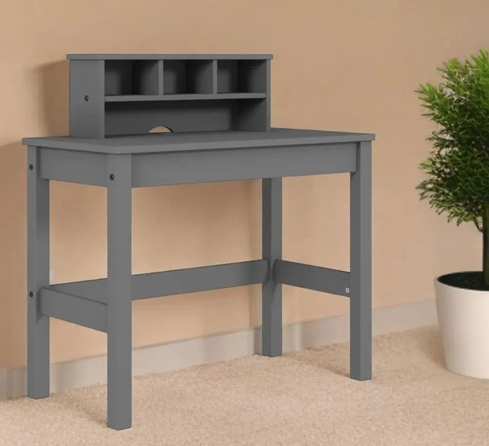 35" Gray Writing Desk HomeRoots