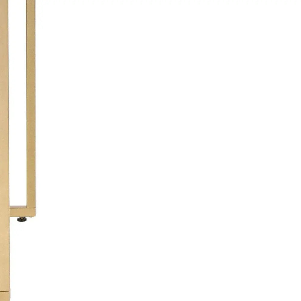 48" White and Gold Writing Desk HomeRoots