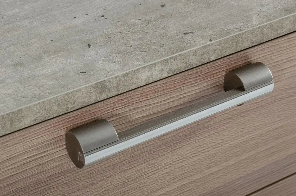 20" Brown And Gray Solid and Manufactured Wood Two Drawer Nightstand HomeRoots