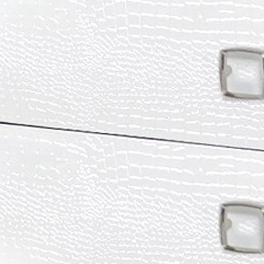 19" White Solid and Manufactured Wood Two Drawer Nightstand HomeRoots