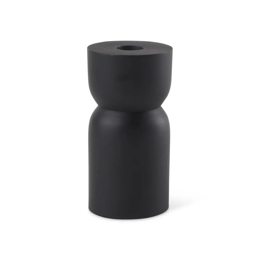 5" Black Metal Tabletop Pillar Candle Holder HomeRoots