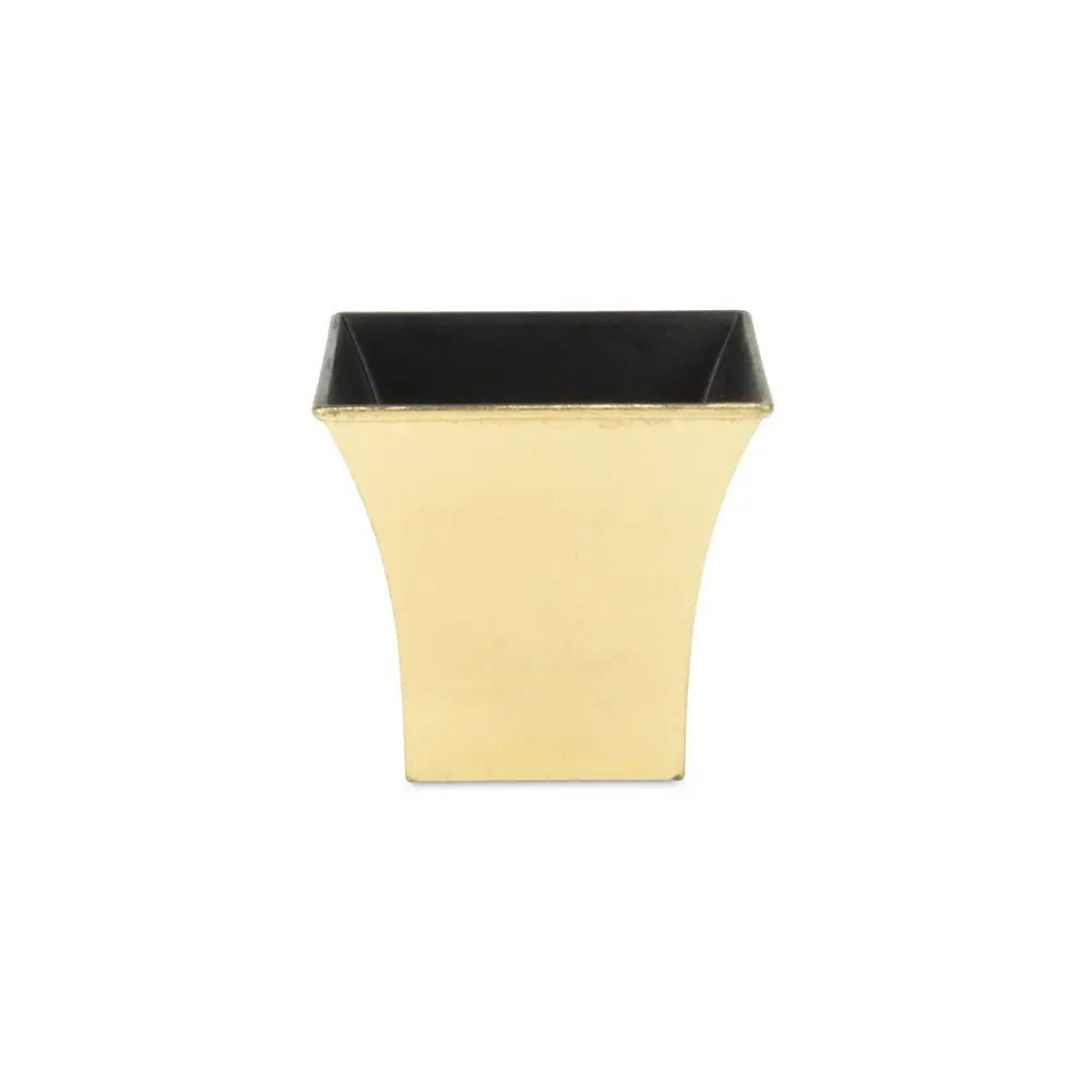 5" Gold Recycled Plastic Indoor Outdoor Square Pot Planter - NOBLE HOME INTERIORS