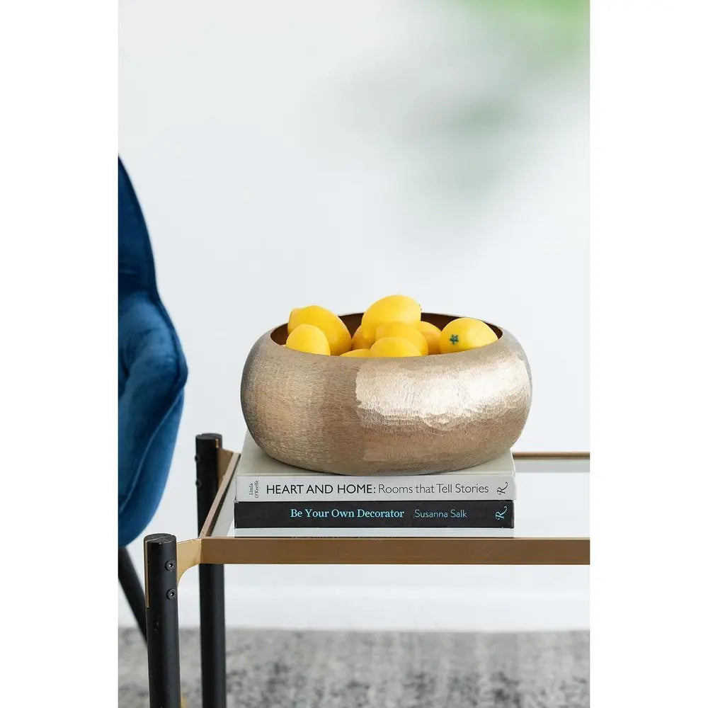 5" Gold Round Aluminum Table Vase - NOBLE HOME INTERIORS