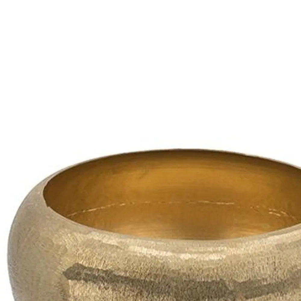 5" Gold Round Aluminum Table Vase - NOBLE HOME INTERIORS