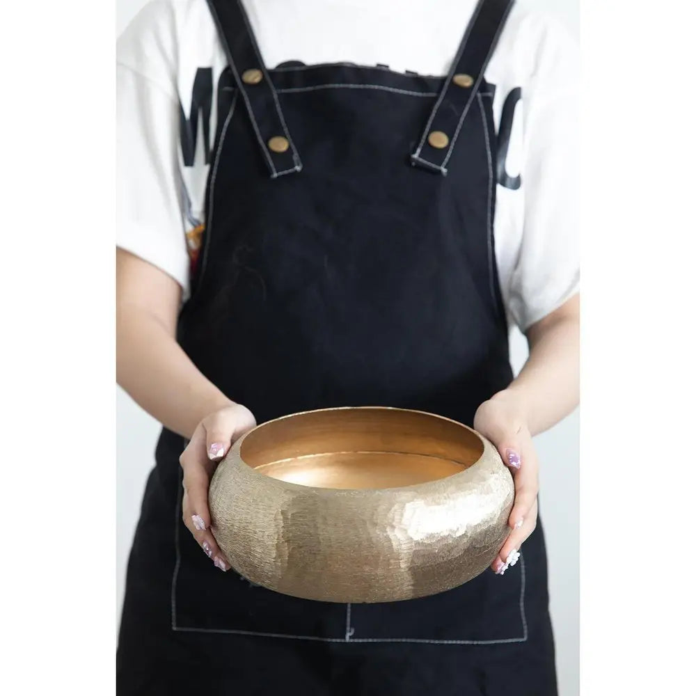 5" Gold Round Aluminum Table Vase - NOBLE HOME INTERIORS