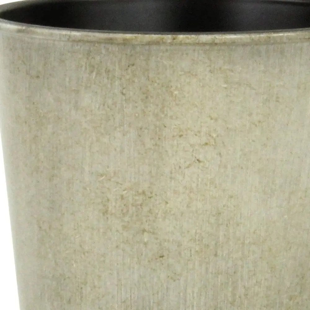 5" Gray Recycled Plastic Indoor Outdoor Round Pot Planter - NOBLE HOME INTERIORS