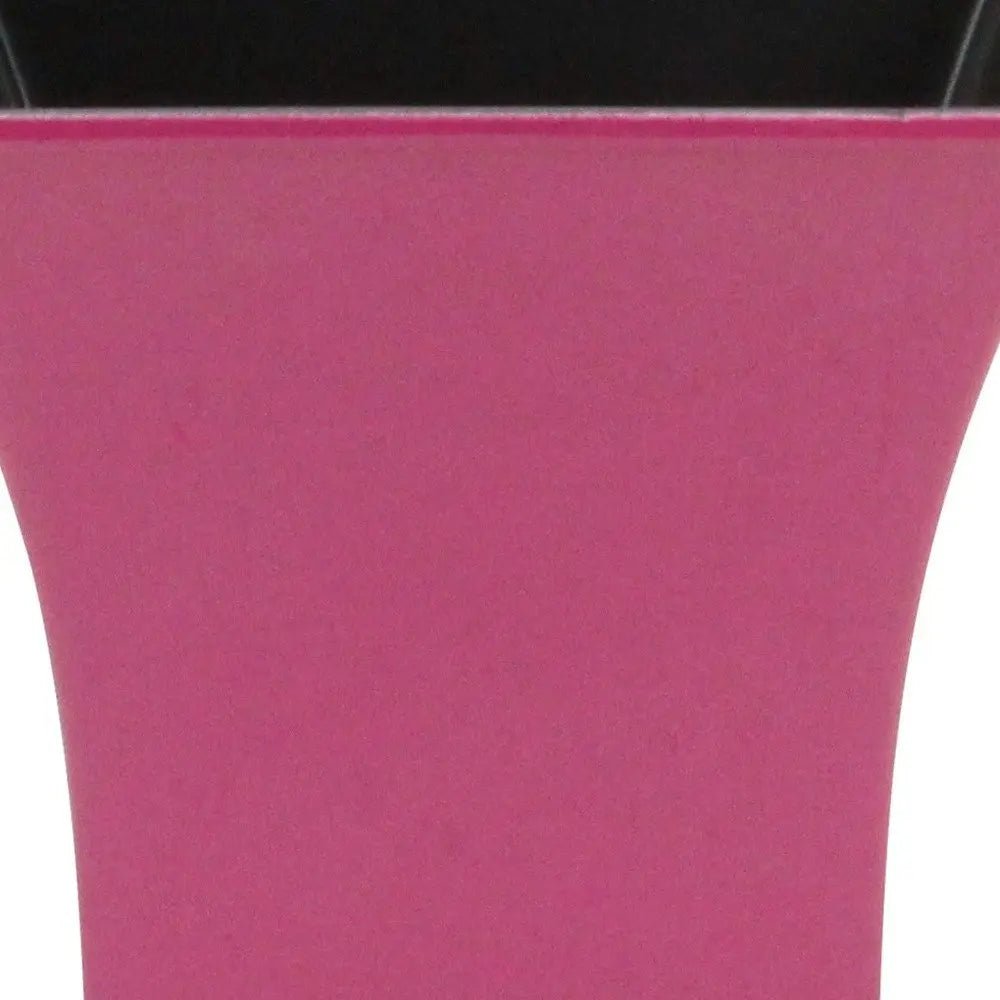 5" Hot Pink Recycled Plastic Indoor Outdoor Square Pot Planter HomeRoots