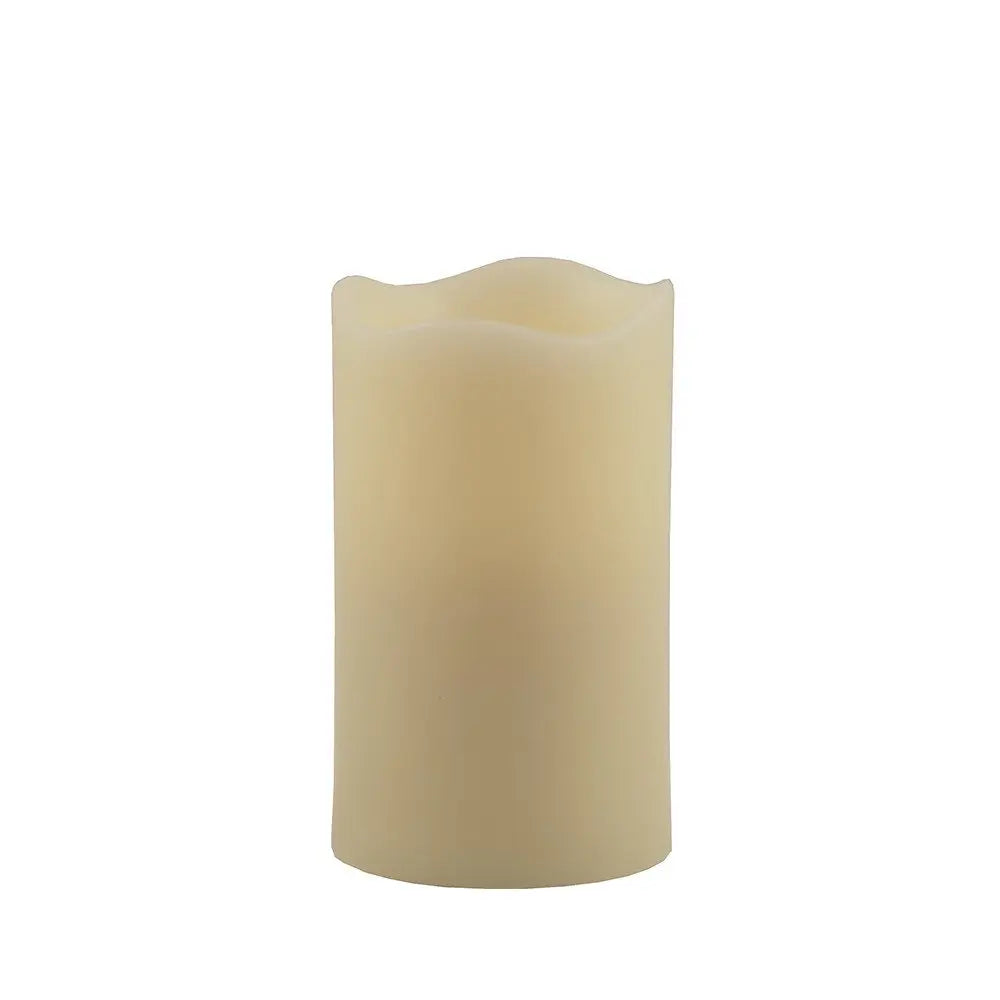 5" Ivory Flameless Pillar Candle - NOBLE HOME INTERIORS