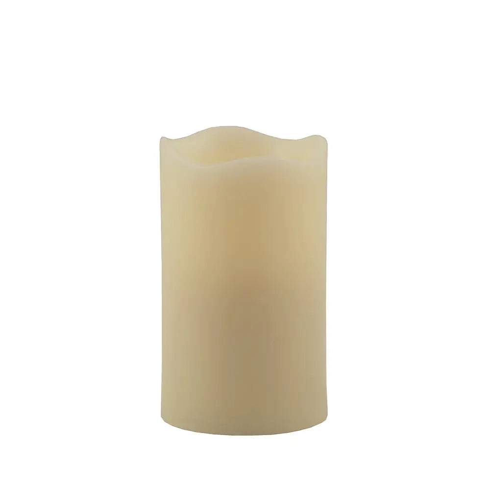 5" Ivory Flameless Pillar Candle - NOBLE HOME INTERIORS