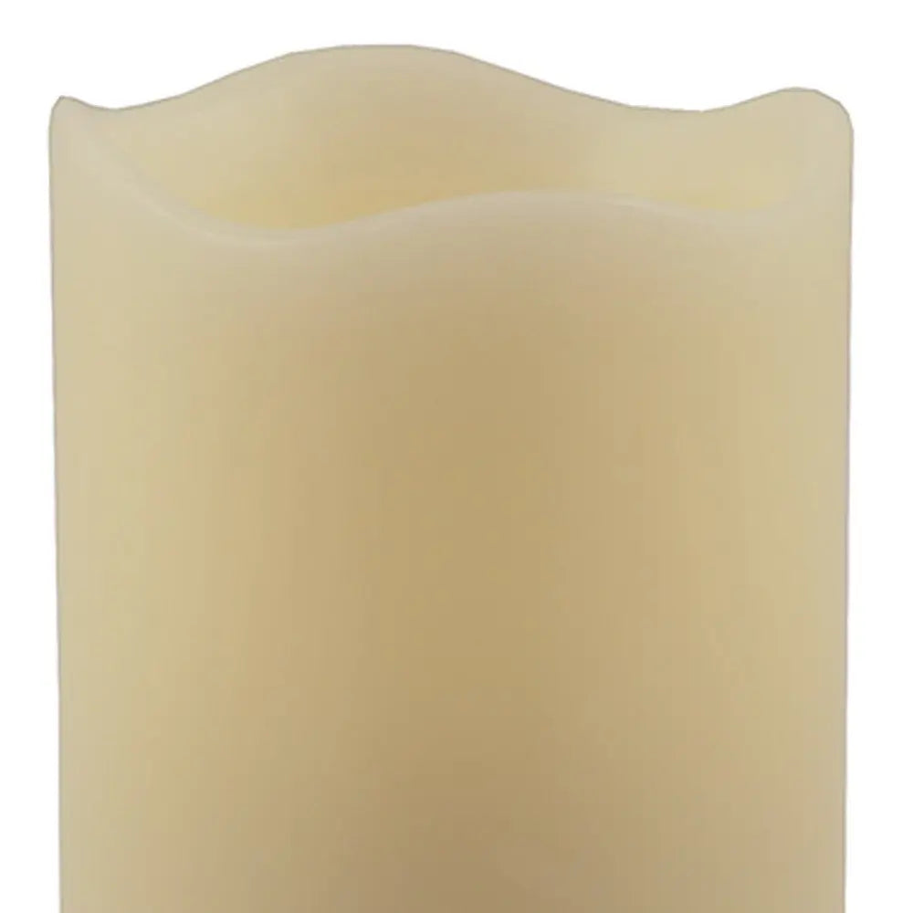 5" Ivory Flameless Pillar Candle - NOBLE HOME INTERIORS