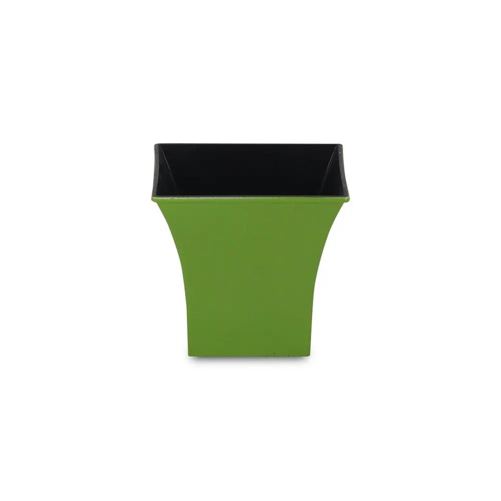 5" Lime Green Recycled Plastic Indoor Outdoor Square Pot Planter - NOBLE HOME INTERIORS