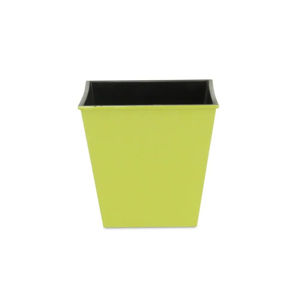 5" Lime Green Recycled Plastic Indoor Outdoor Square Pot Planter - NOBLE HOME INTERIORS