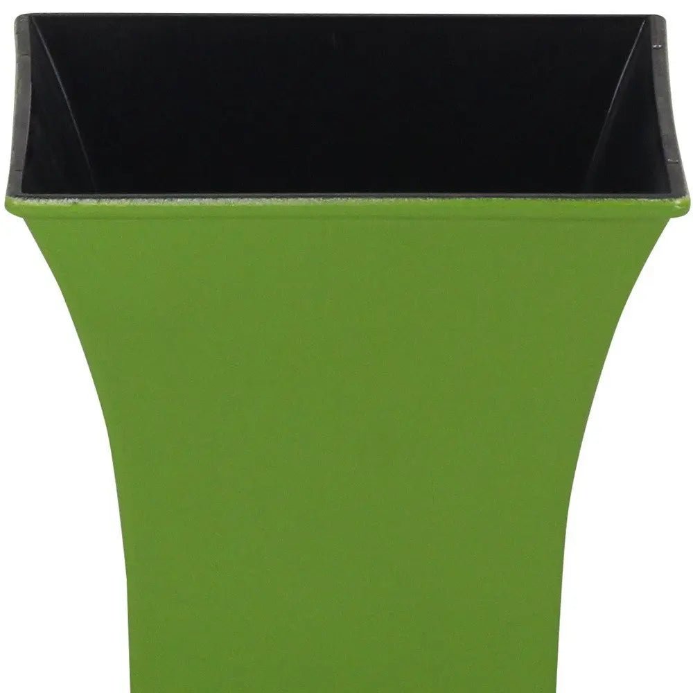 5" Lime Green Recycled Plastic Indoor Outdoor Square Pot Planter - NOBLE HOME INTERIORS