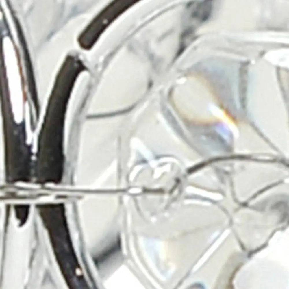 5" Silver And Clear Faux Crystal And Metal Cylinder Table Vase - NOBLE HOME INTERIORS