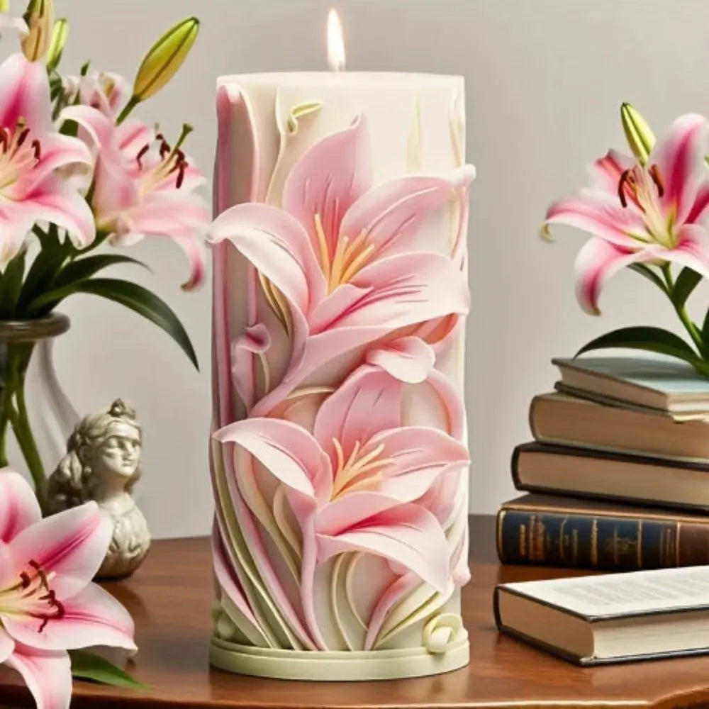 5" White Silicone Tulip Candle Mold - NOBLE HOME INTERIORS