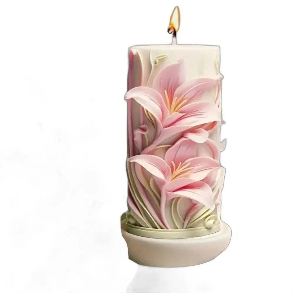 5" White Silicone Tulip Candle Mold - NOBLE HOME INTERIORS