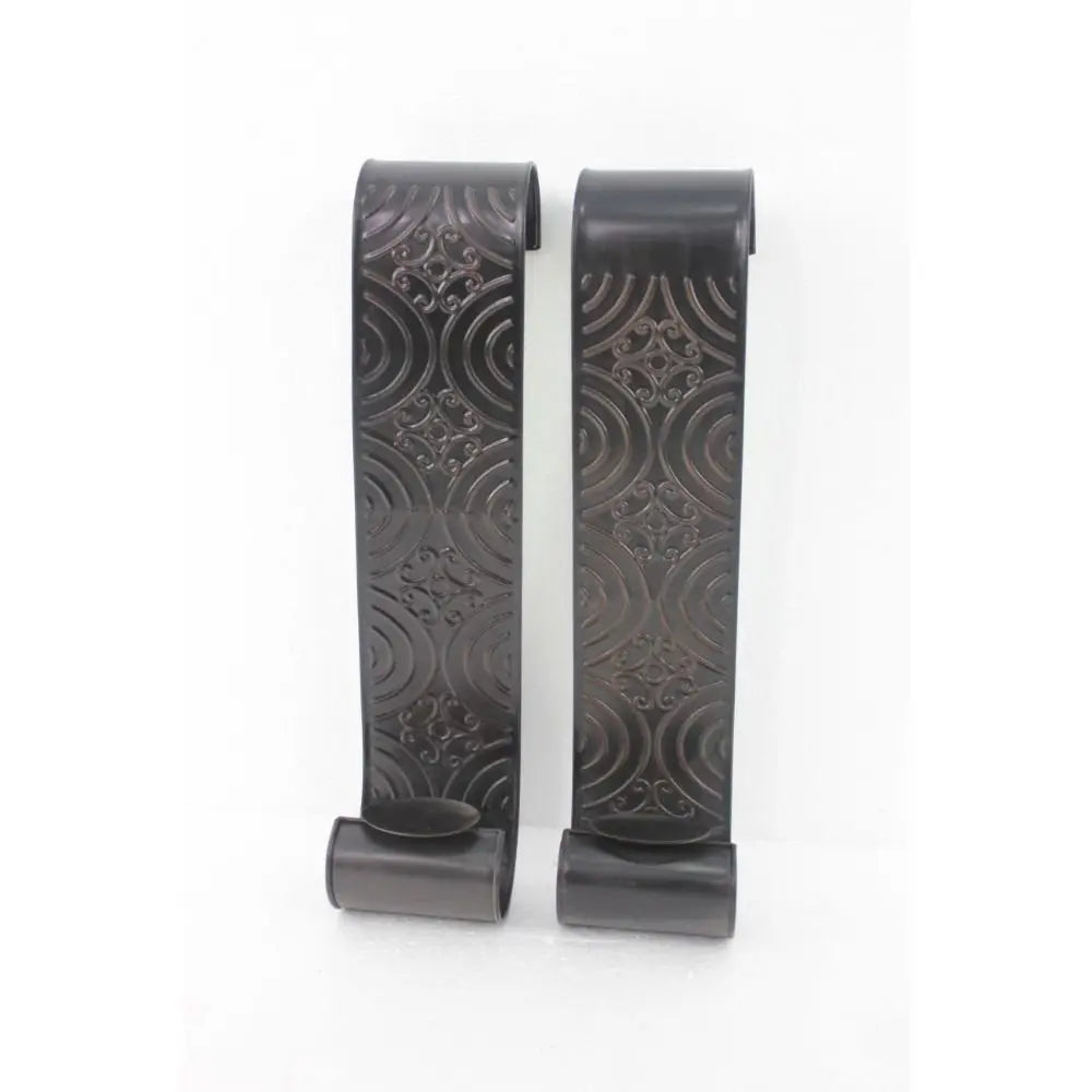 5" X 5" X 23.25" Brown, Vintage, Metal - Wall Candle Holder Sconce Set - NOBLE HOME INTERIORS