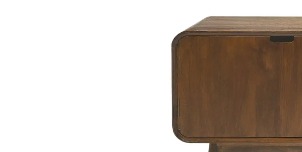 50" Brown Solid Wood Enclosed and Open Storage TV Stand - NOVA HOME FURNITURE