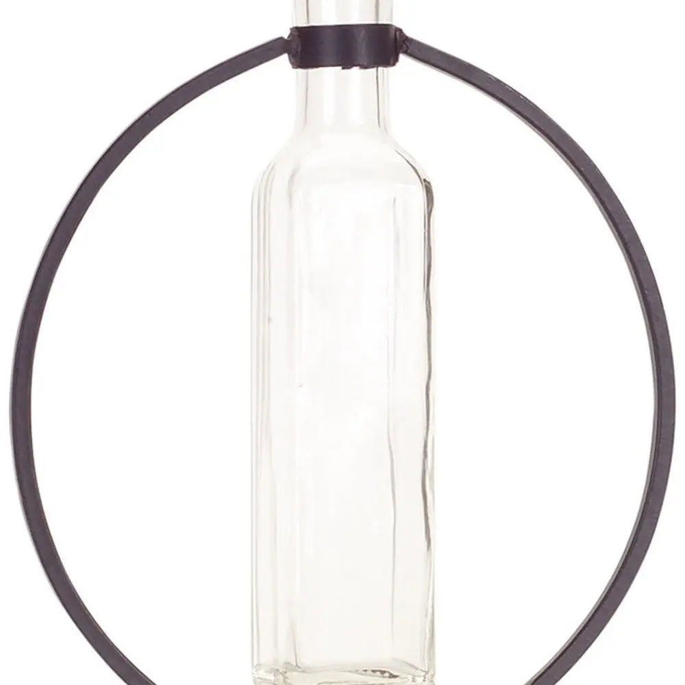 Set of Four Gray Round Metal Wall Vase HomeRoots