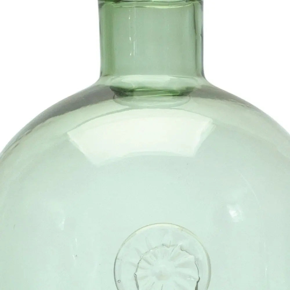 12" Green Bud Glass Table Vase HomeRoots