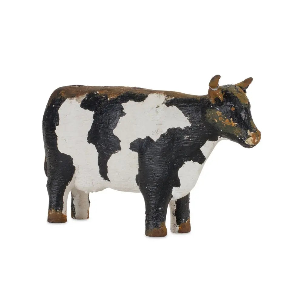 Set of Four Black and White Farm Animal Polyresin Tabletop Candleholders HomeRoots