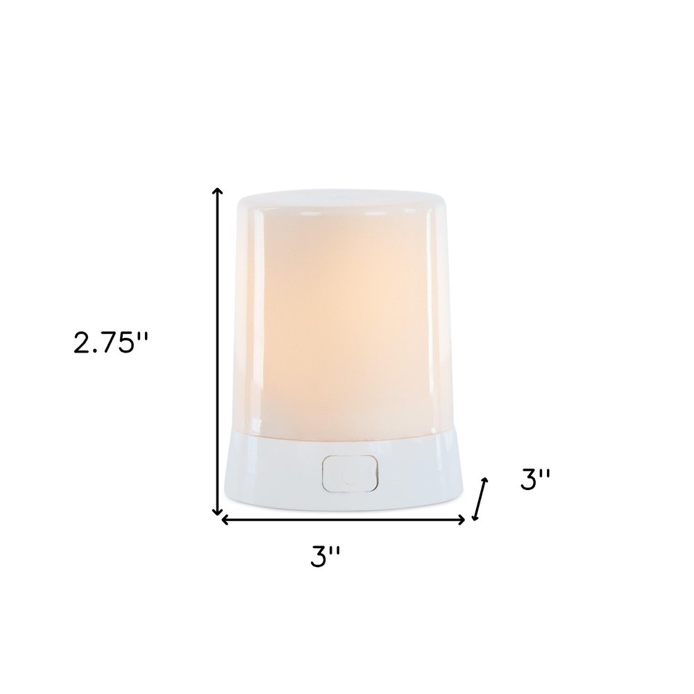 Vela de diseño sin llama naranja de 3"