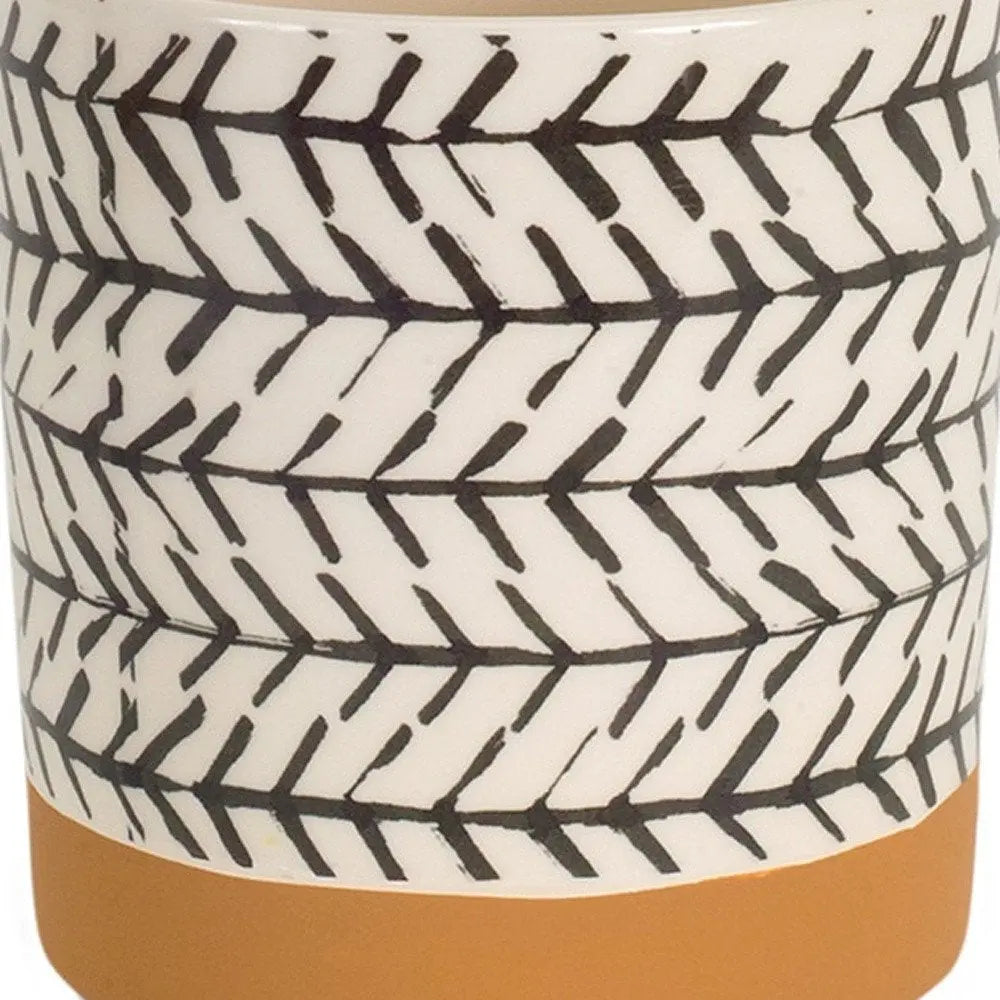 Set of Four Cream Dolomite 3 Ounce Round Pot Planters HomeRoots