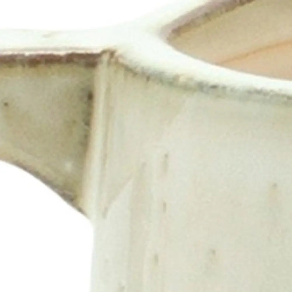 Beige Clay 5.54113 ounce Round Pot Planter HomeRoots