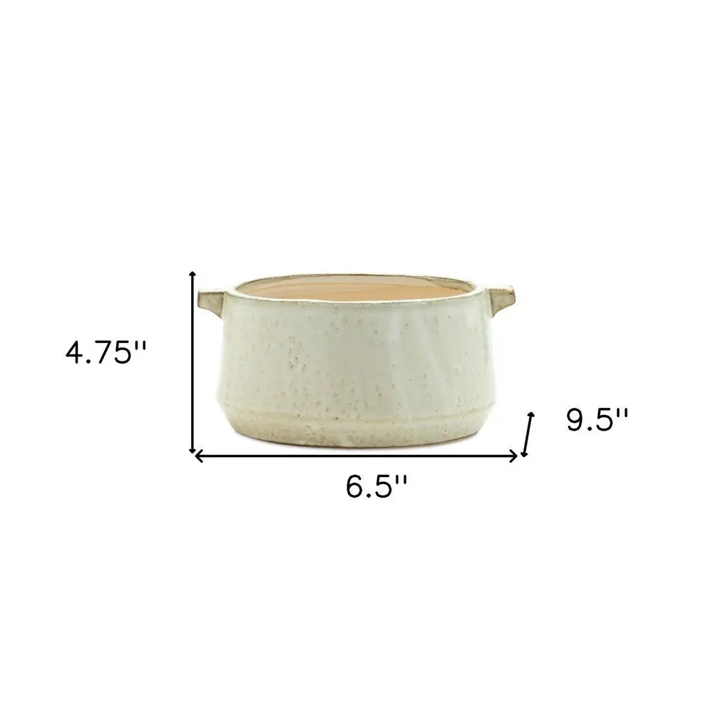 Beige Clay 5.54113 ounce Round Pot Planter HomeRoots