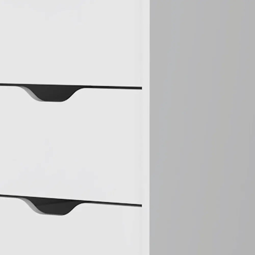 18" White Five Drawer Dresser HomeRoots