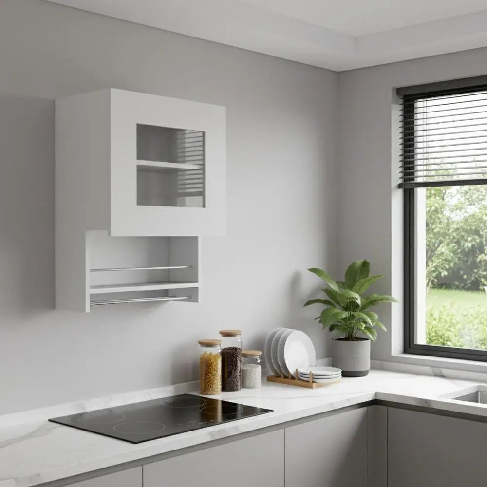 20" White Accent Cabinet With Two Shelves HomeRoots