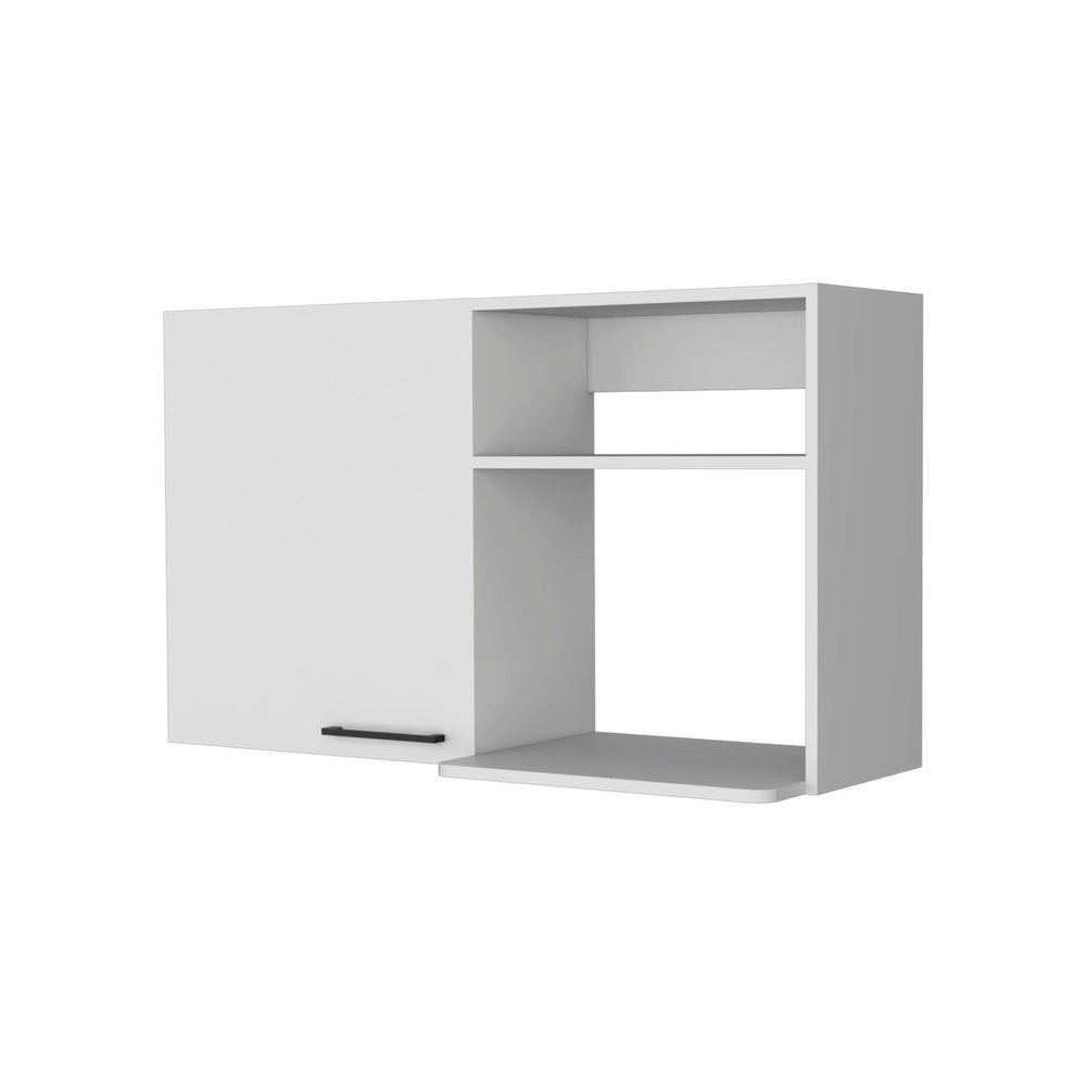 Gabinete decorativo blanco de 39" con dos estantes