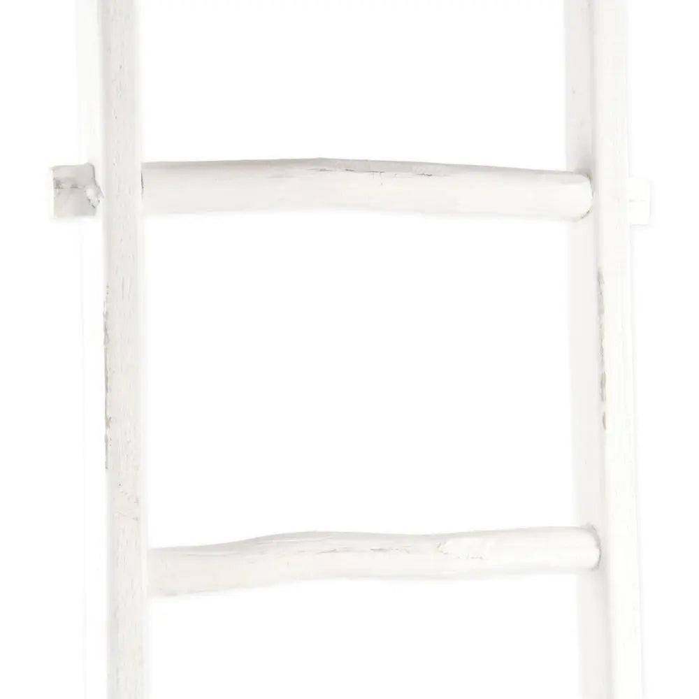 76" White Six Step Solid Wood Decorative Ladder HomeRoots
