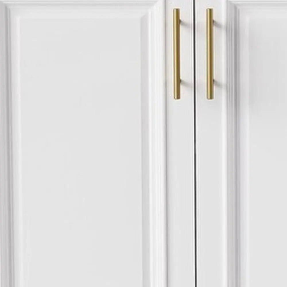 52" White Wood Barn Door Rolling Kitchen Island - NOVA HOME FURNITURE