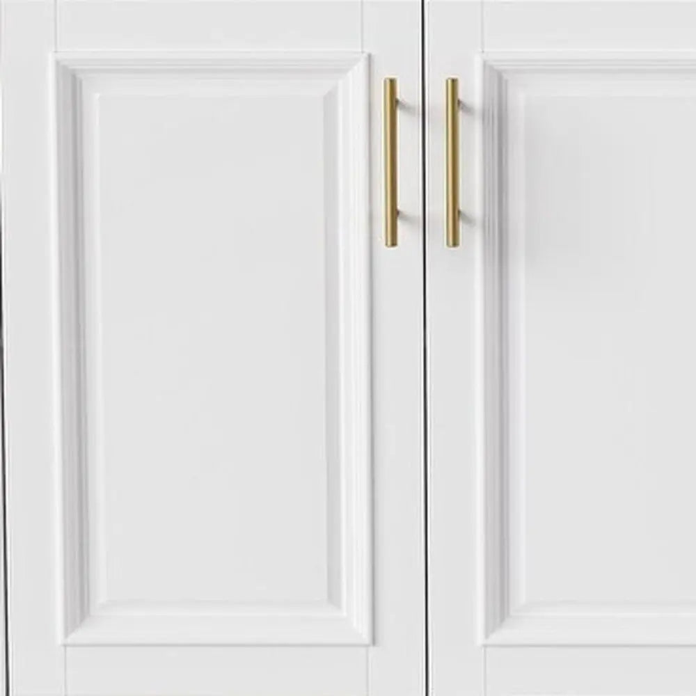 52" White Wood Barn Door Rolling Kitchen Island - NOVA HOME FURNITURE