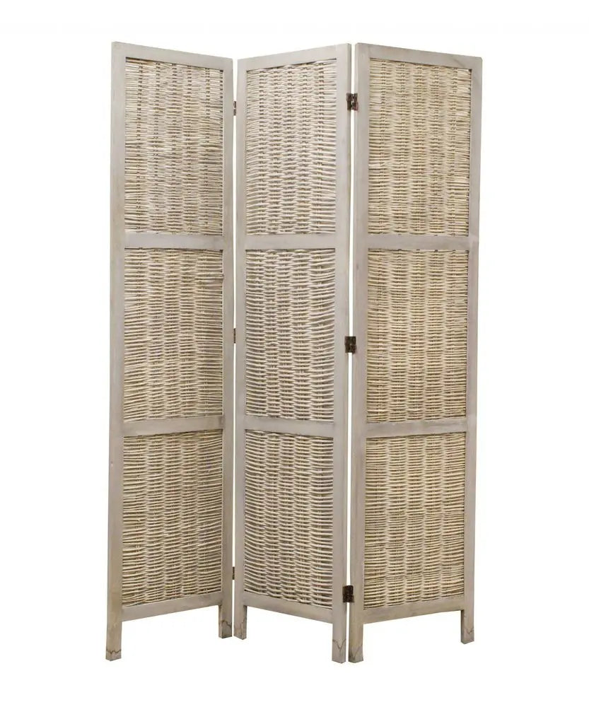 52 X 67 Beige Wood Screen - NOBLE HOME INTERIORS
