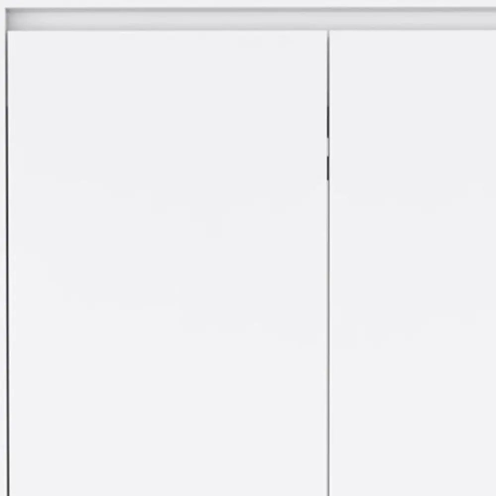 71" White Wood Two Door Two Drawer Combo Dresser HomeRoots