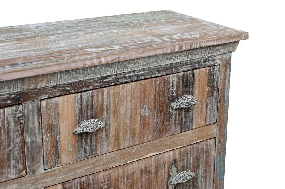 60" White Solid Wood Six Drawer Double Dresser HomeRoots