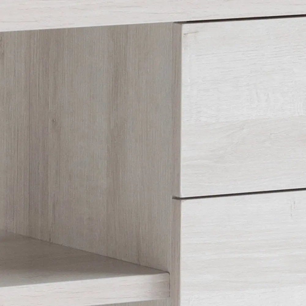 60" White Wood Enclosed and Open Storage TV Stand HomeRoots